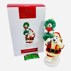 Hallmark POLAR BEAR SANTA Keepsake Ornament‎ Club KOC 2022 Exclusive Sound VIDEO